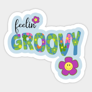 Feelin' Groovy 70's tee Sticker